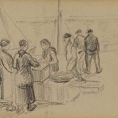 Quayside Scene, Le Havre - Camille Pissarro (1830 - 1903)