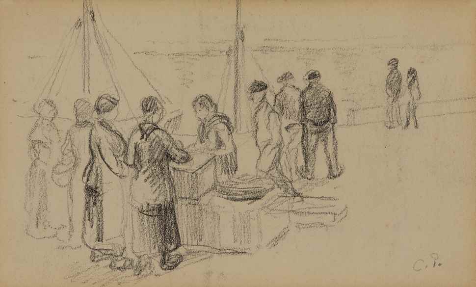 Quayside Scene, Le Havre - Camille Pissarro (1830 - 1903)