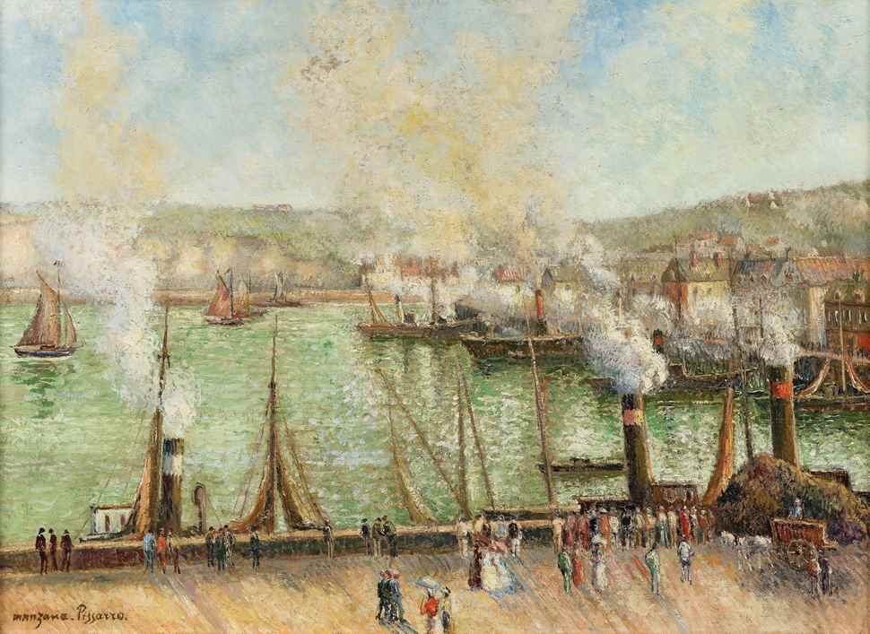 Le port de Dieppe - Georges Manzana Pissarro (1871 - 1961)