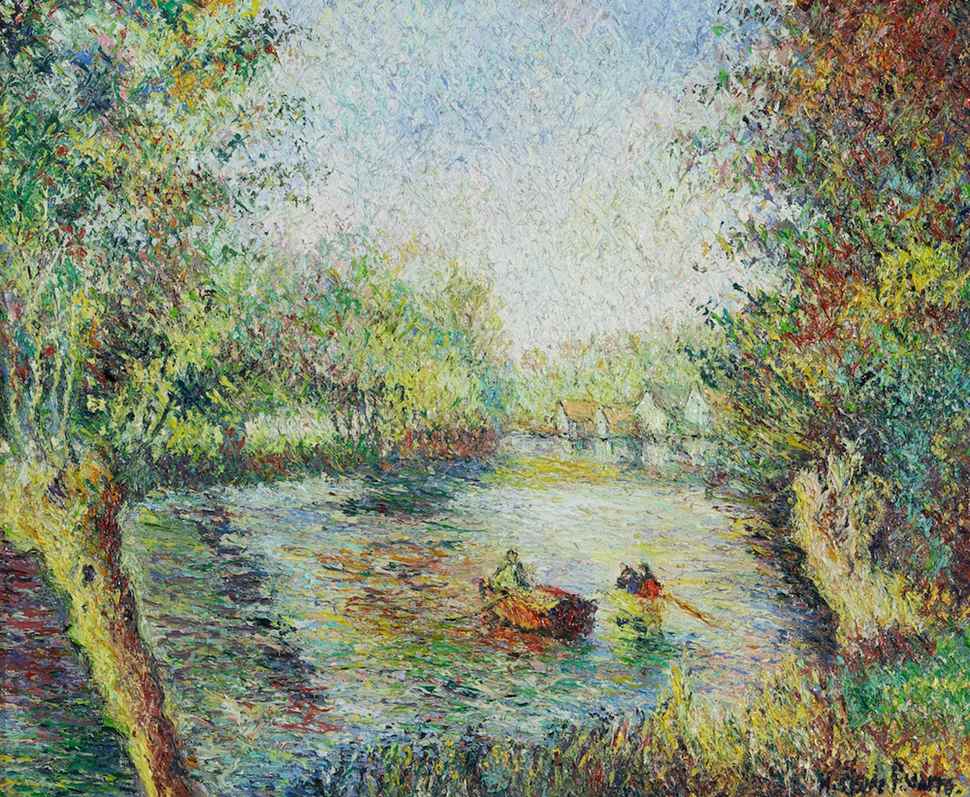 La Barque de Paulémile à Cantepie - H. Claude Pissarro (b. 1935 - )