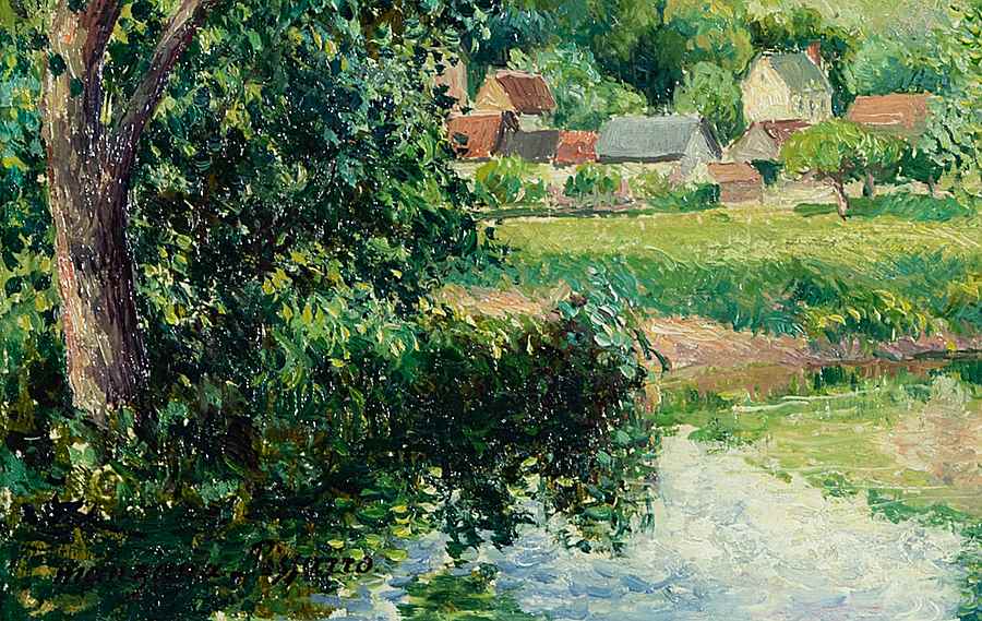 Les peupliers - Georges Manzana Pissarro (1871 - 1961)