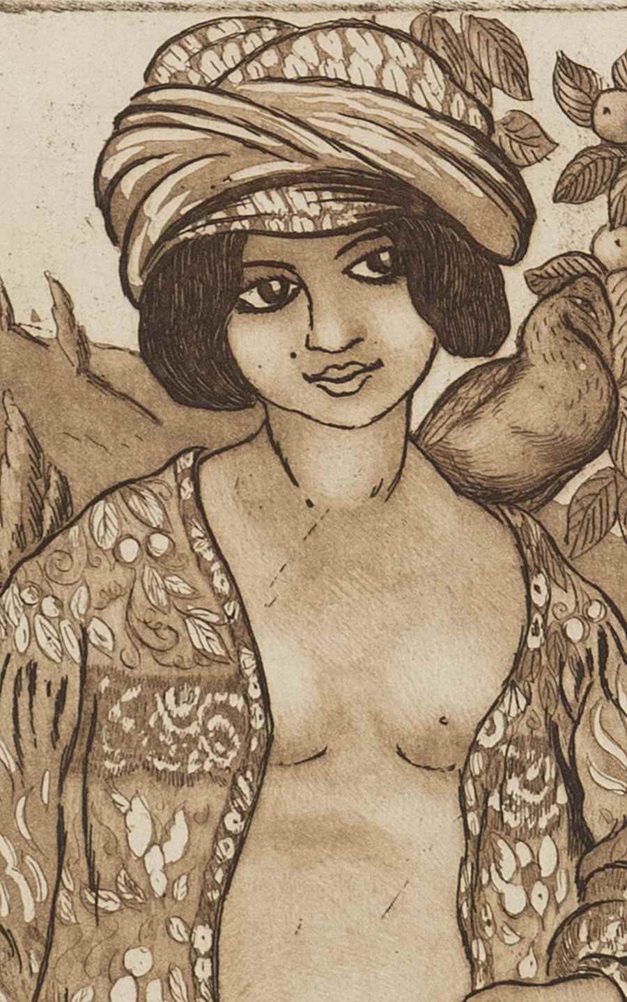 Fille au Pigeon - Georges Manzana Pissarro (1871 - 1961)
