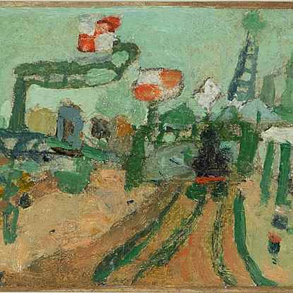 Paysage de Paris (La Ligne de Chemin de Fer) - Jean Pougny (1892 - 1956)