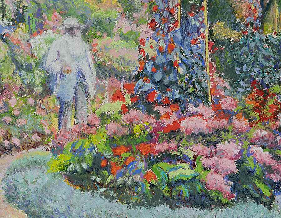 Monet à Giverny - H. Claude Pissarro (b. 1935 - )