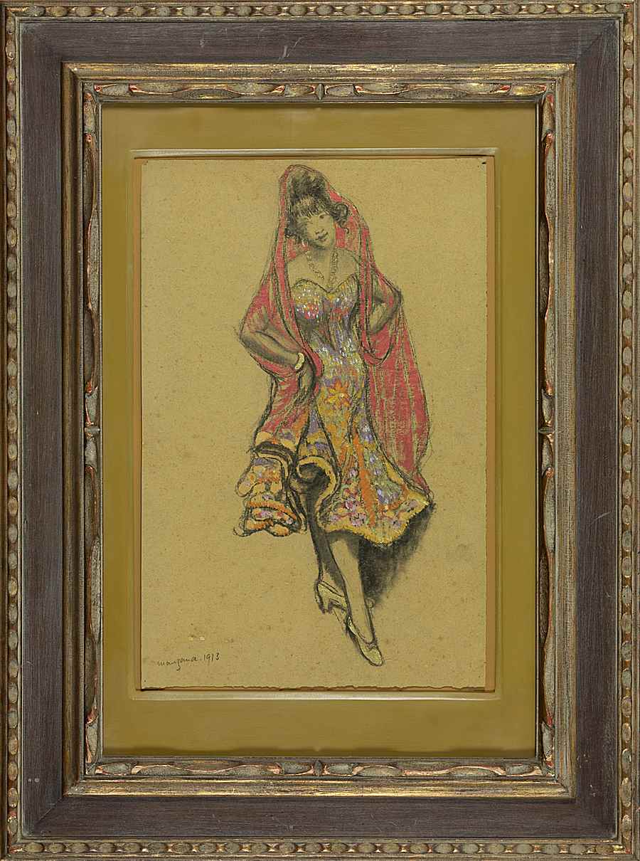 Elégante au Châle Rose - Georges Manzana Pissarro (1871 - 1961)