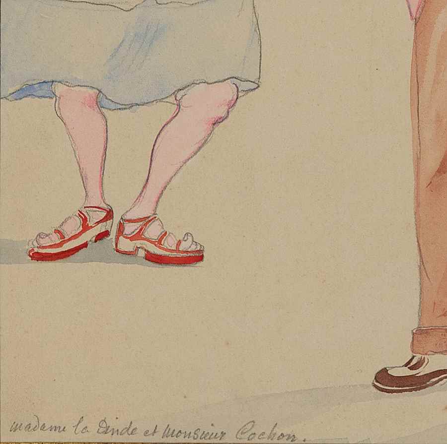 Madame la Dinde et Monsieur Cochon - Georges Manzana Pissarro (1871 - 1961)