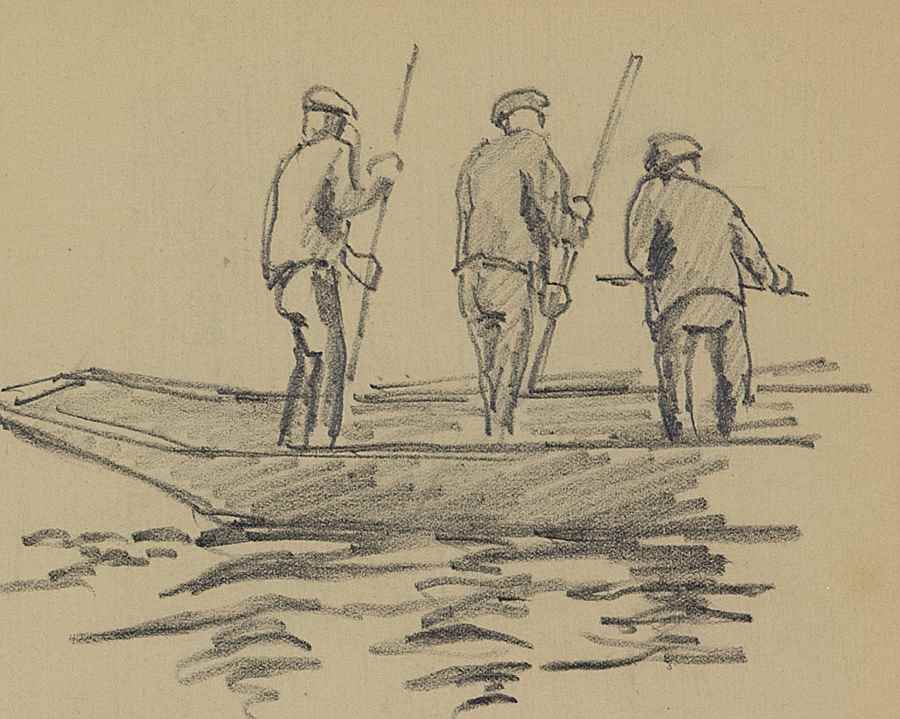 Pêcheurs  - Paulémile Pissarro (1884 - 1972)