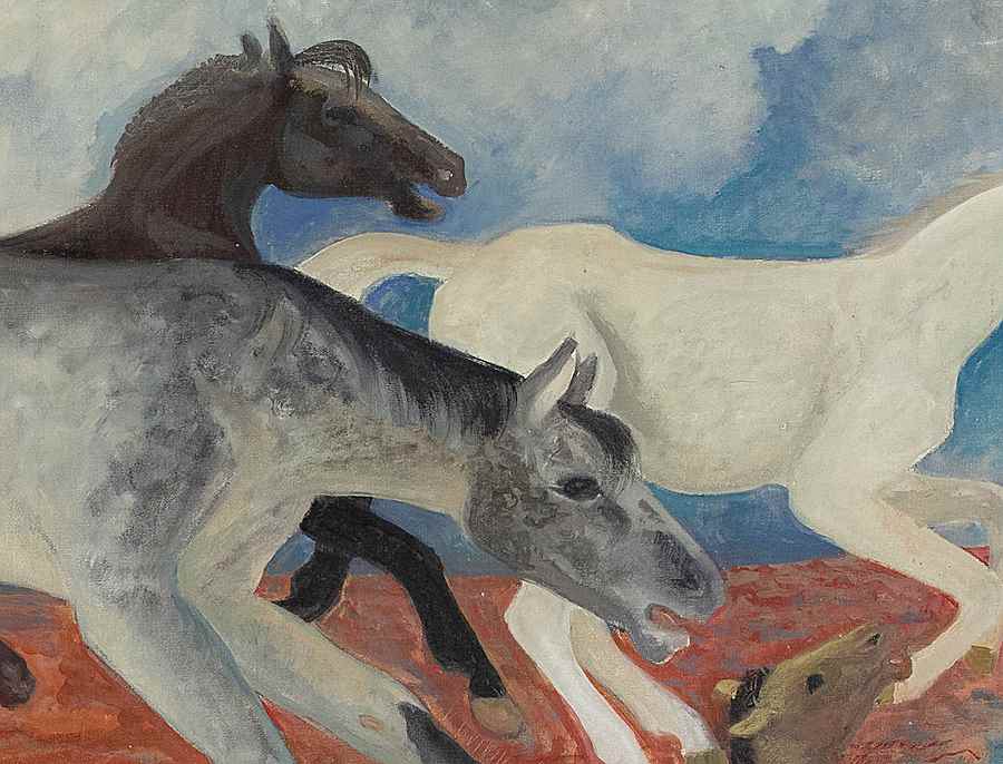 Migrating Horses - Orovida Pissarro (1893 - 1968)