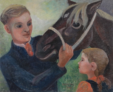 Orovida Pissarro - Father, Daughter and Horse