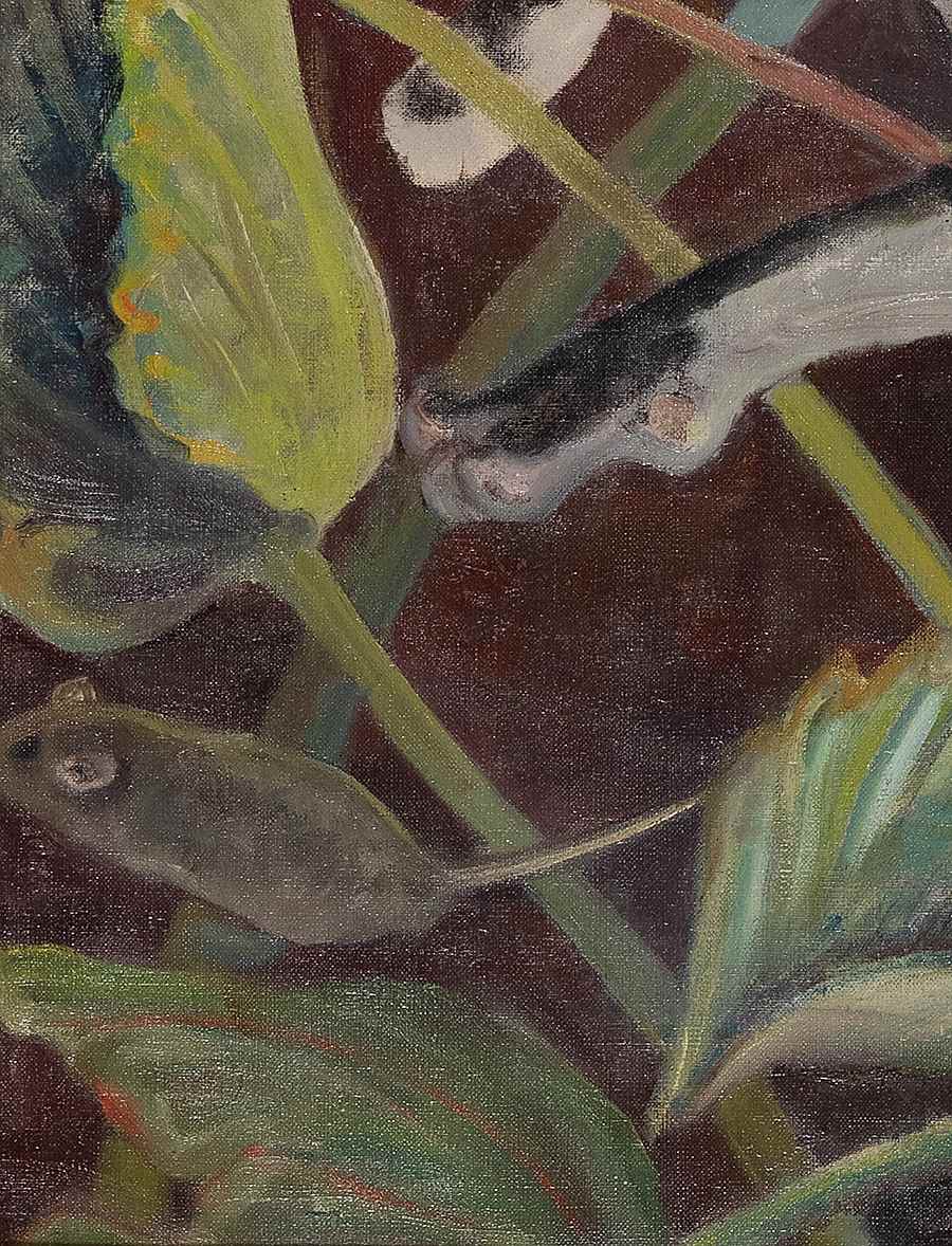Cat and Mouse - Orovida Pissarro (1893 - 1968)