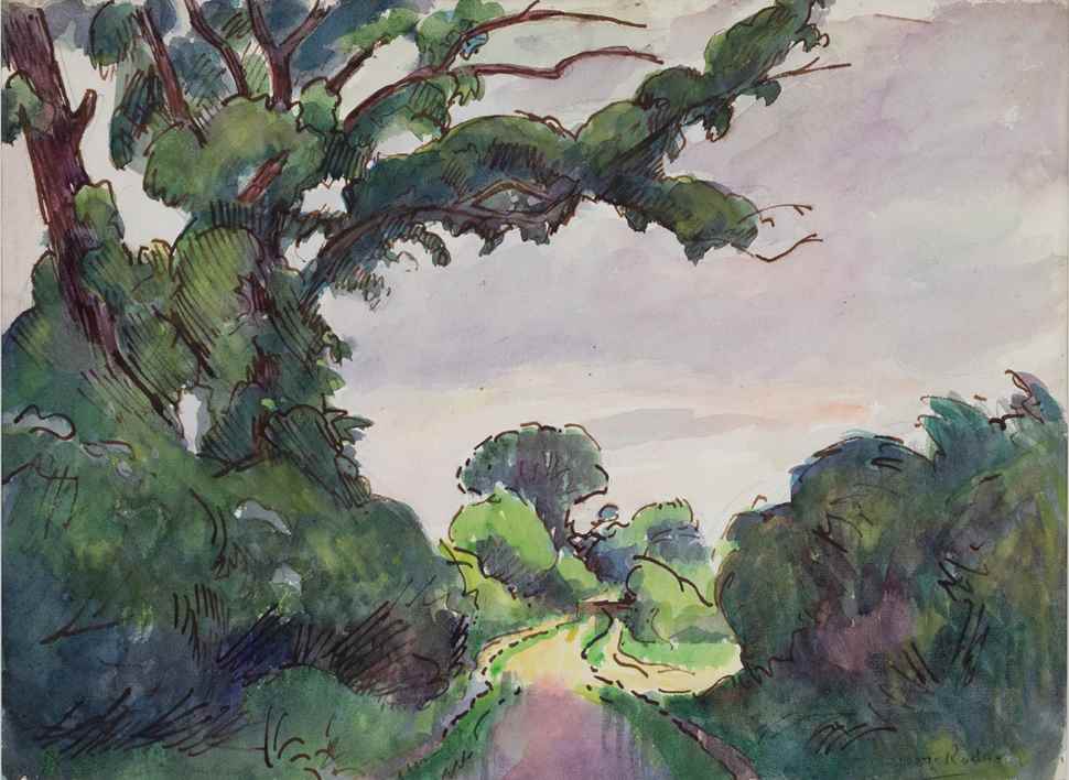 Grand Arbre dans la Sente - Ludovic-Rodo Pissarro (1878 - 1952)