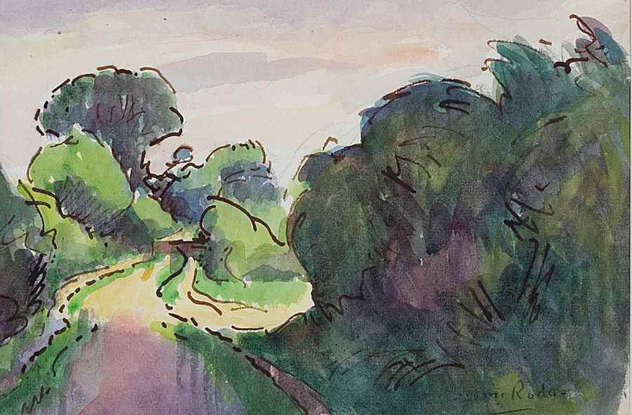 Grand Arbre dans la Sente - Ludovic-Rodo Pissarro (1878 - 1952)