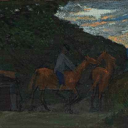 French Landscape with Figures - Grégoire Michonze (1902 - 1982)