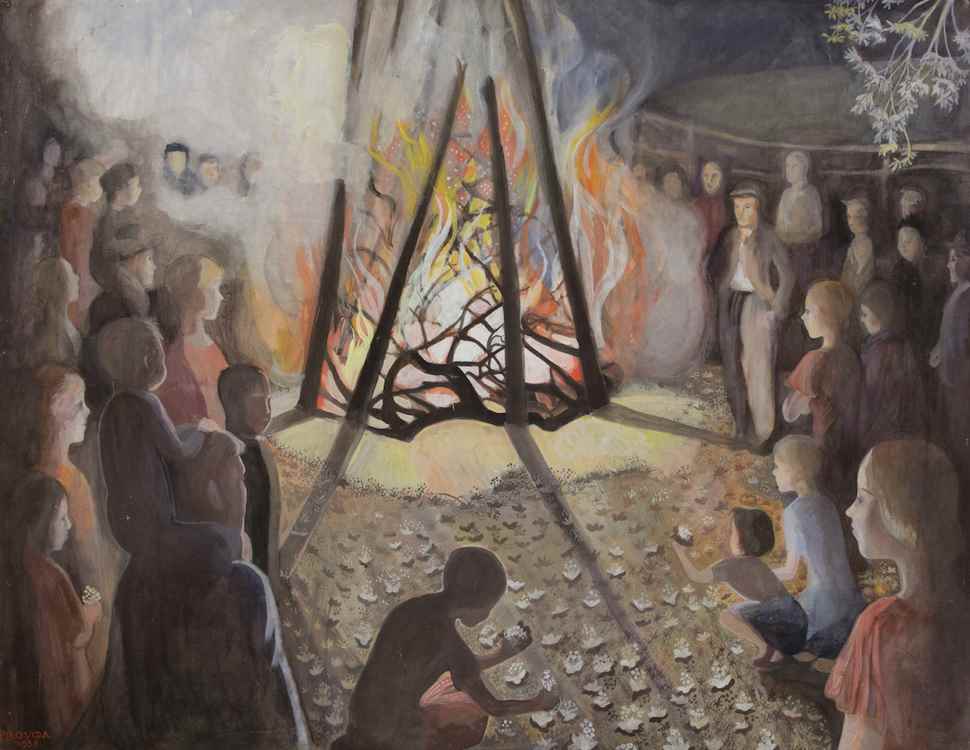 Bonfire, Jubilee Night - Orovida Pissarro (1893 - 1968)