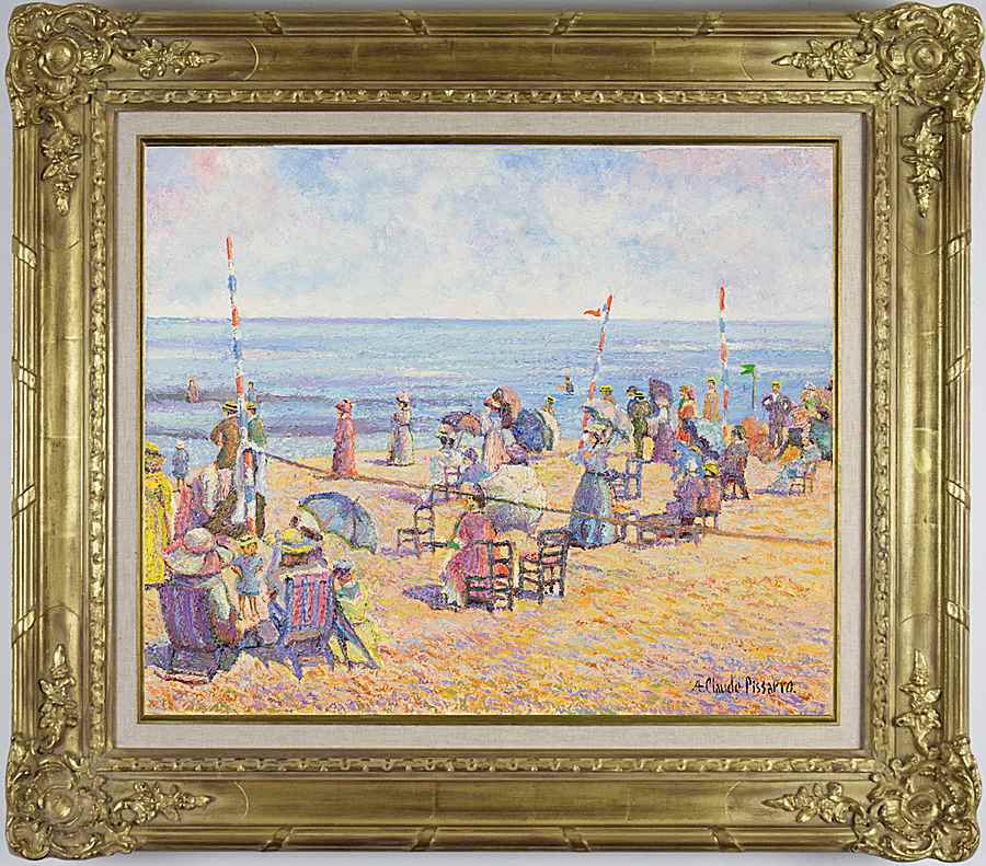 La Plage d'Houlgate en Auge (Normandie) - H. Claude Pissarro (b. 1935 - )
