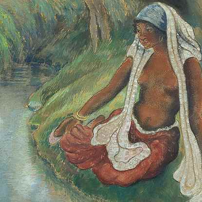 Femme au bord de la rivière - Georges Manzana Pissarro (1871 - 1961)