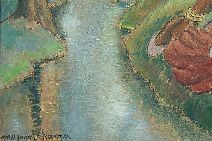 Femme au bord de la rivière - Georges Manzana Pissarro (1871 - 1961)