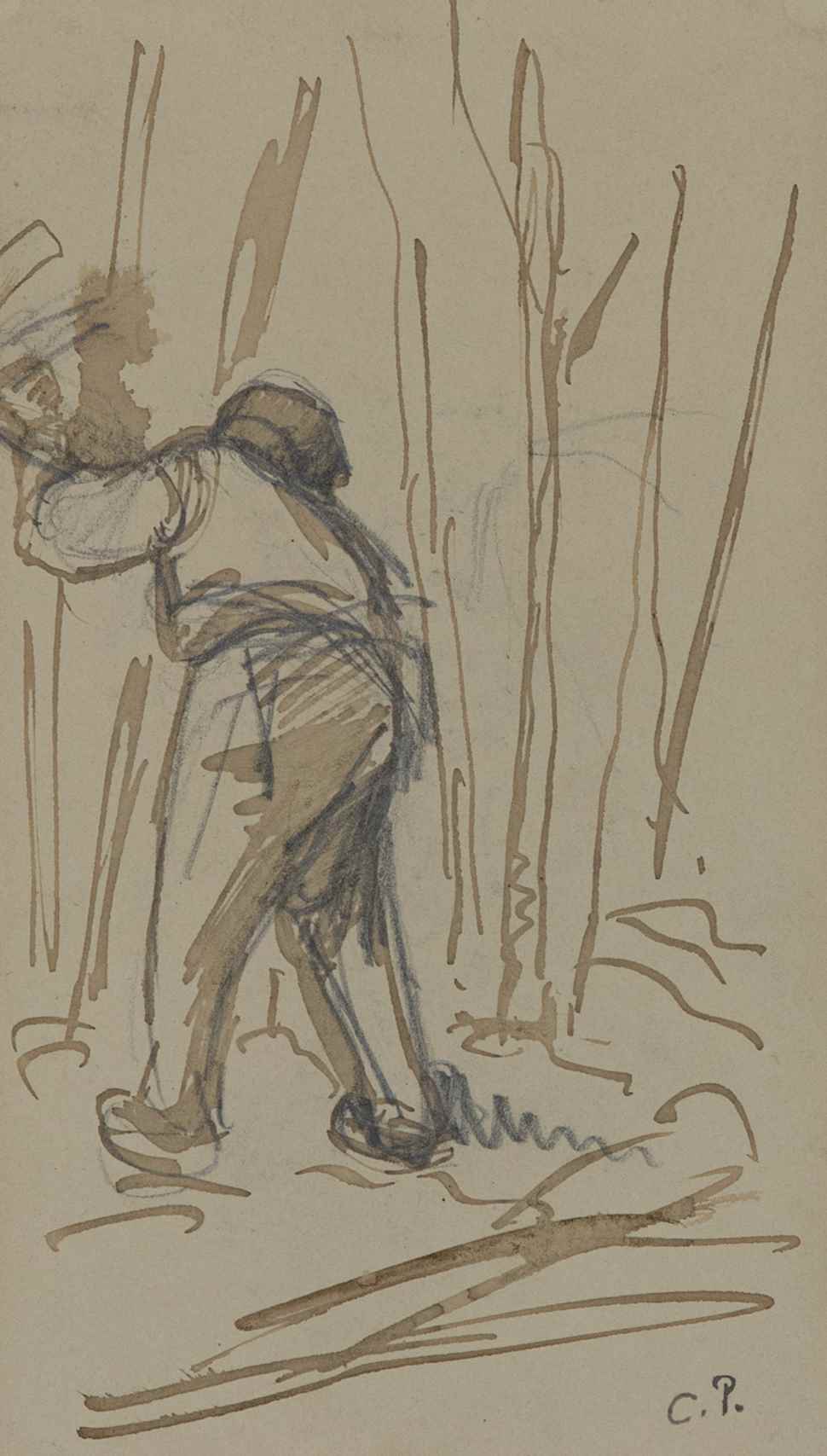 Paysan de dos - Camille Pissarro (1830 - 1903)