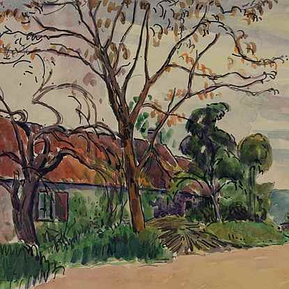 Maison au Bord de Chemin - Ludovic-Rodo Pissarro (1878 - 1952)