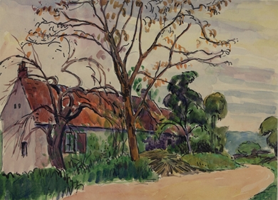 Ludovic-Rodo Pissarro - Maison au Bord de Chemin