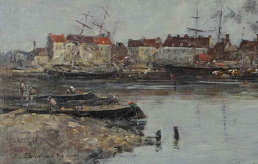 Dunkerque, le vieux bassin - Eugène Boudin (1824 - 1898)