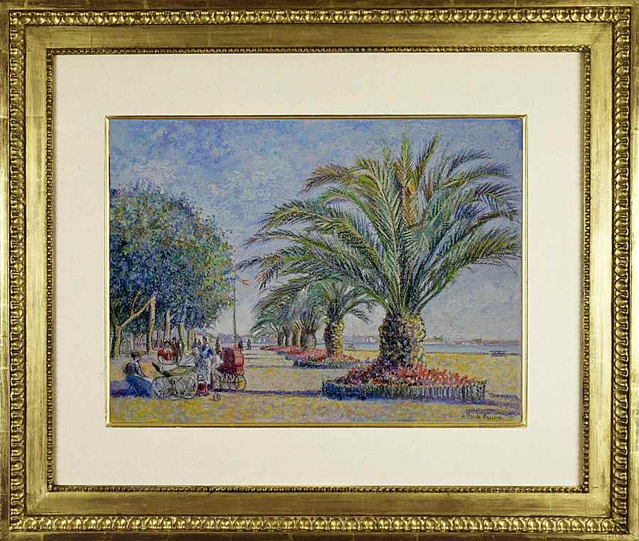 L'Allée des Palmiers (Cannes) - H. Claude Pissarro (b. 1935 - )