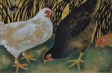 Georges Manzana Pissarro - Three Hens