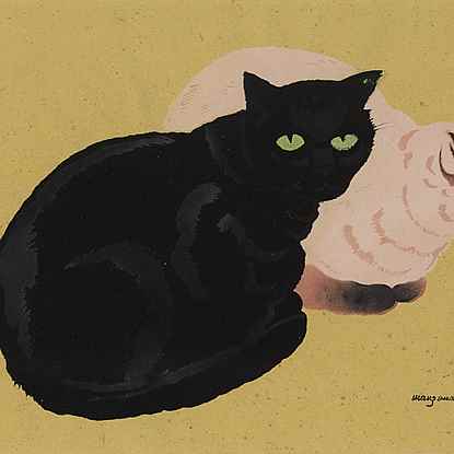 Deux chats - Georges Manzana Pissarro (1871 - 1961)