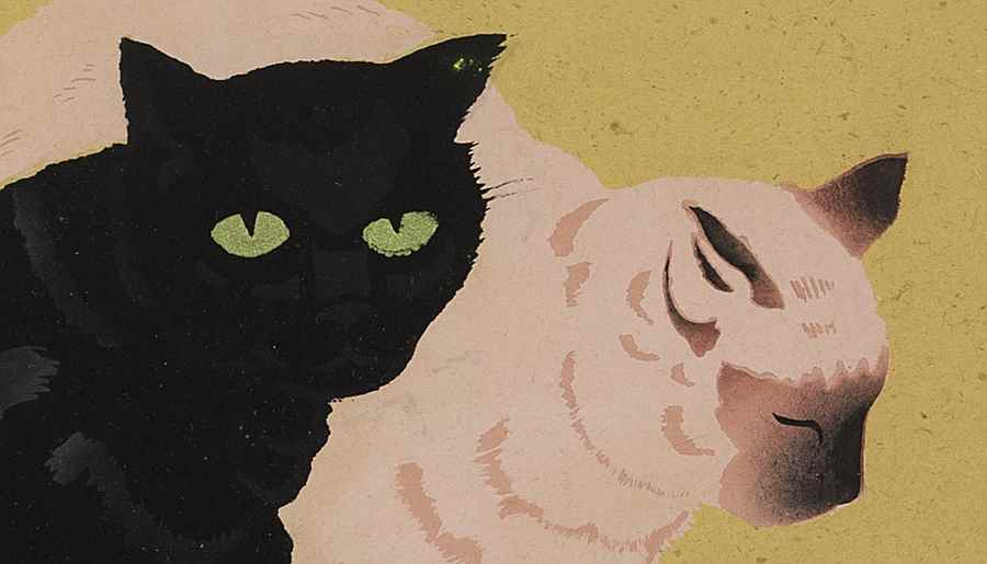Deux chats - Georges Manzana Pissarro (1871 - 1961)