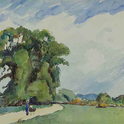 Paysage à Chippenfield - Ludovic-Rodo Pissarro (1878 - 1952)