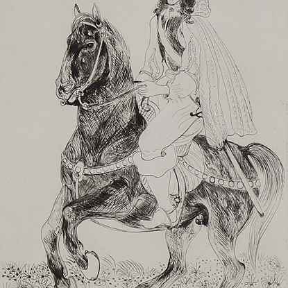 Rupert Rides - Orovida Pissarro (1893 - 1968)