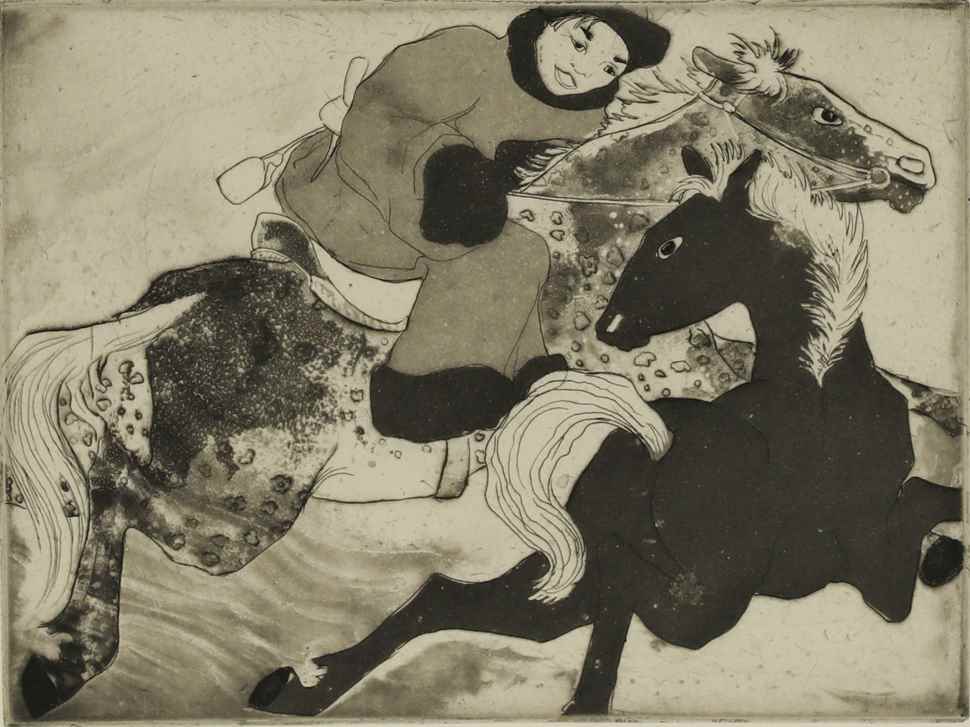 Mare and Foal - Orovida Pissarro (1893 - 1968)