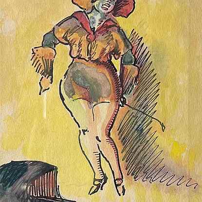 Cabaret Girl - Ludovic-Rodo Pissarro (1878 - 1952)