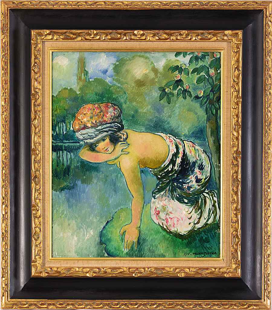 Jeune femme à la rivière - Georges Manzana Pissarro (1871 - 1961)