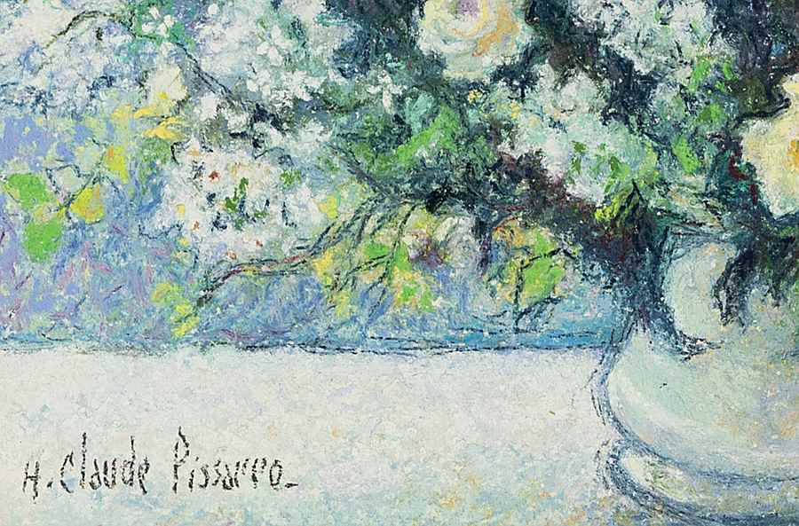 Les roses de la Saint-Jean - H. Claude Pissarro (b. 1935 - )