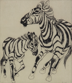 Orovida Pissarro - Zebra and Foal