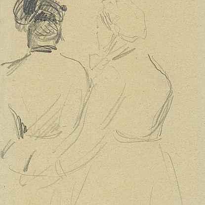 Deux femmes dans un marché - Camille Pissarro (1830 - 1903)