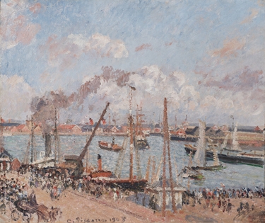 Camille Pissarro - L'Anse des Pilotes, après-midi, temps ensoleillé, Le Havre