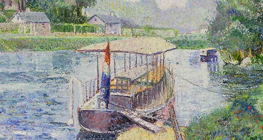  La Marne à Lagny (Quai de la Gourdine) - H. Claude Pissarro (b. 1935 - )