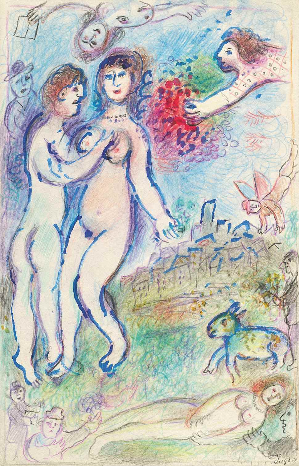 Célébration du couple à Saint-Paul - Marc Chagall (1887 - 1985)
