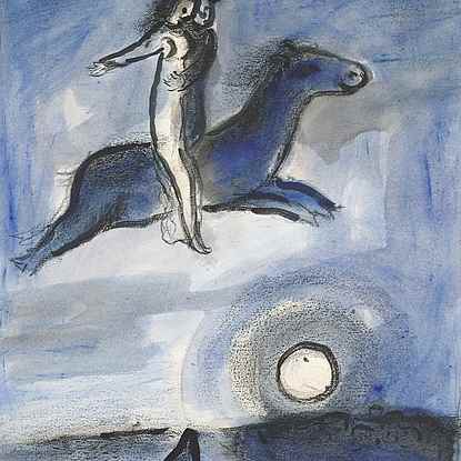 Couple sur le cheval dans le ciel - Marc Chagall (1887 - 1985)