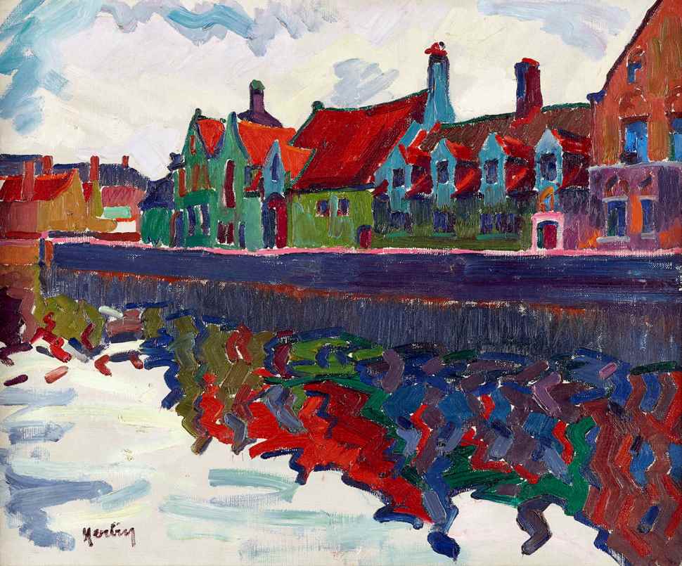Maisons au Quai Vert, Bruges - Auguste Herbin (1882 - 1960)