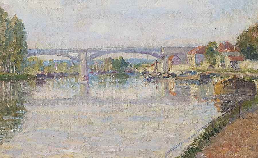 Pont du Chemin de Fer à Moret - Georges Manzana Pissarro (1871 - 1961)