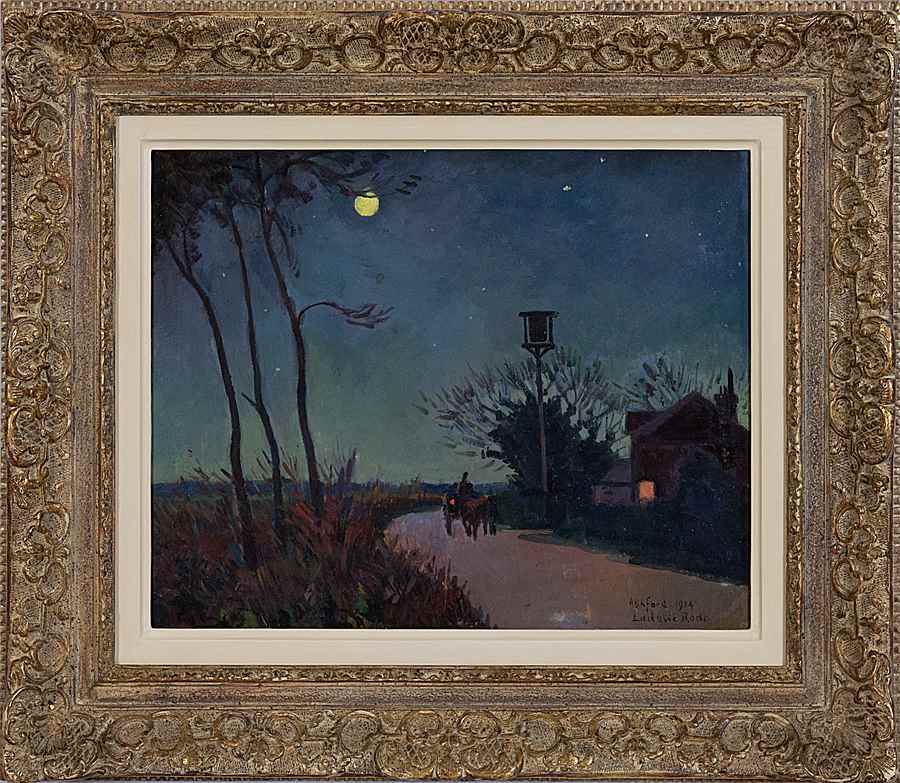 Calèche sur le chemin d'Ashford le soir - Ludovic-Rodo Pissarro (1878 - 1952)