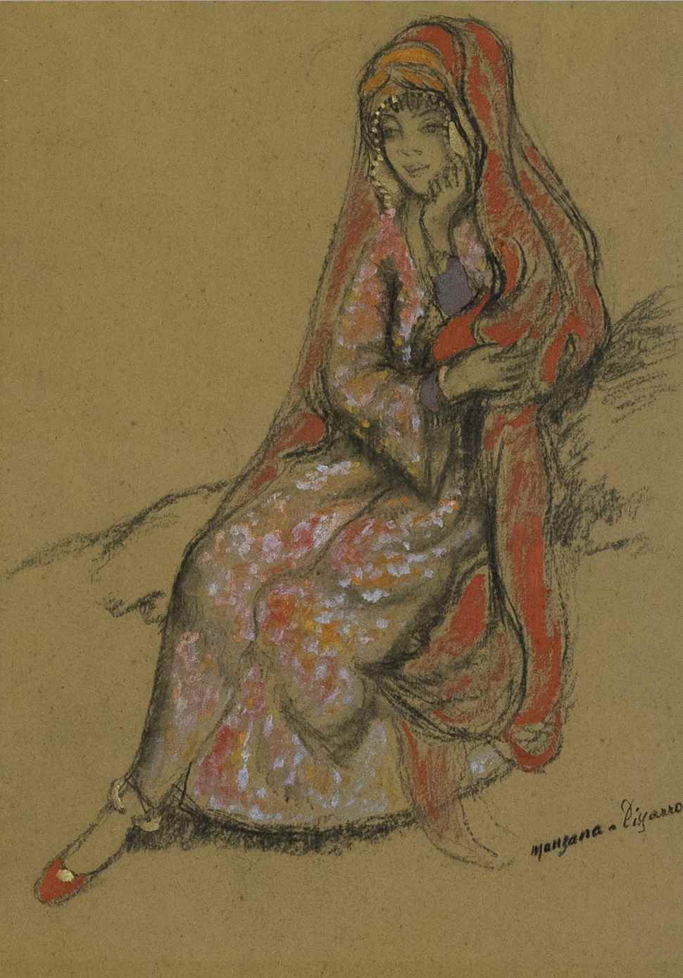 Young Morrocan Woman - Georges Manzana Pissarro (1871 - 1961)