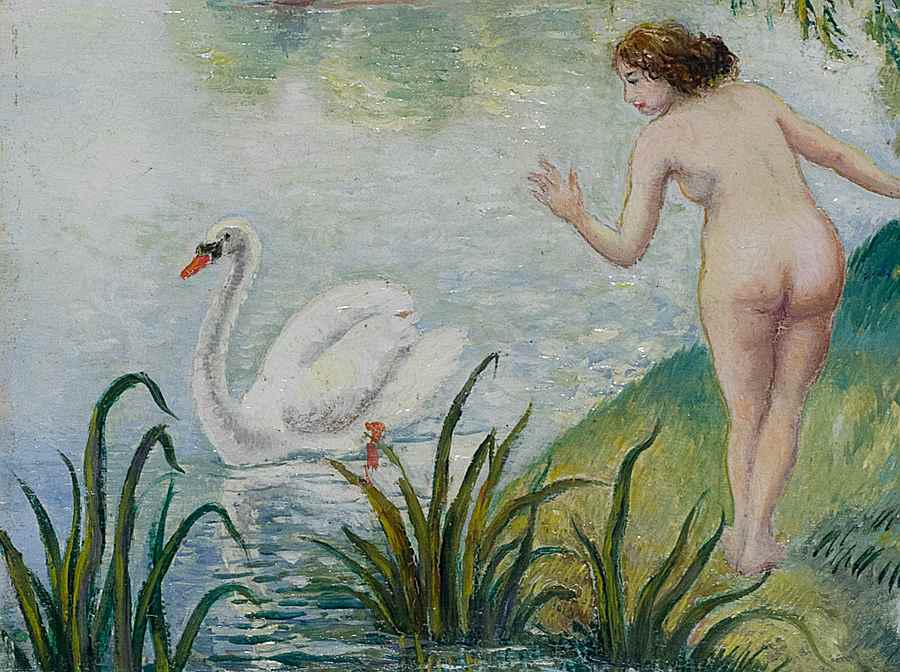 Baigneuses avec cygne - Georges Manzana Pissarro (1871 - 1961)