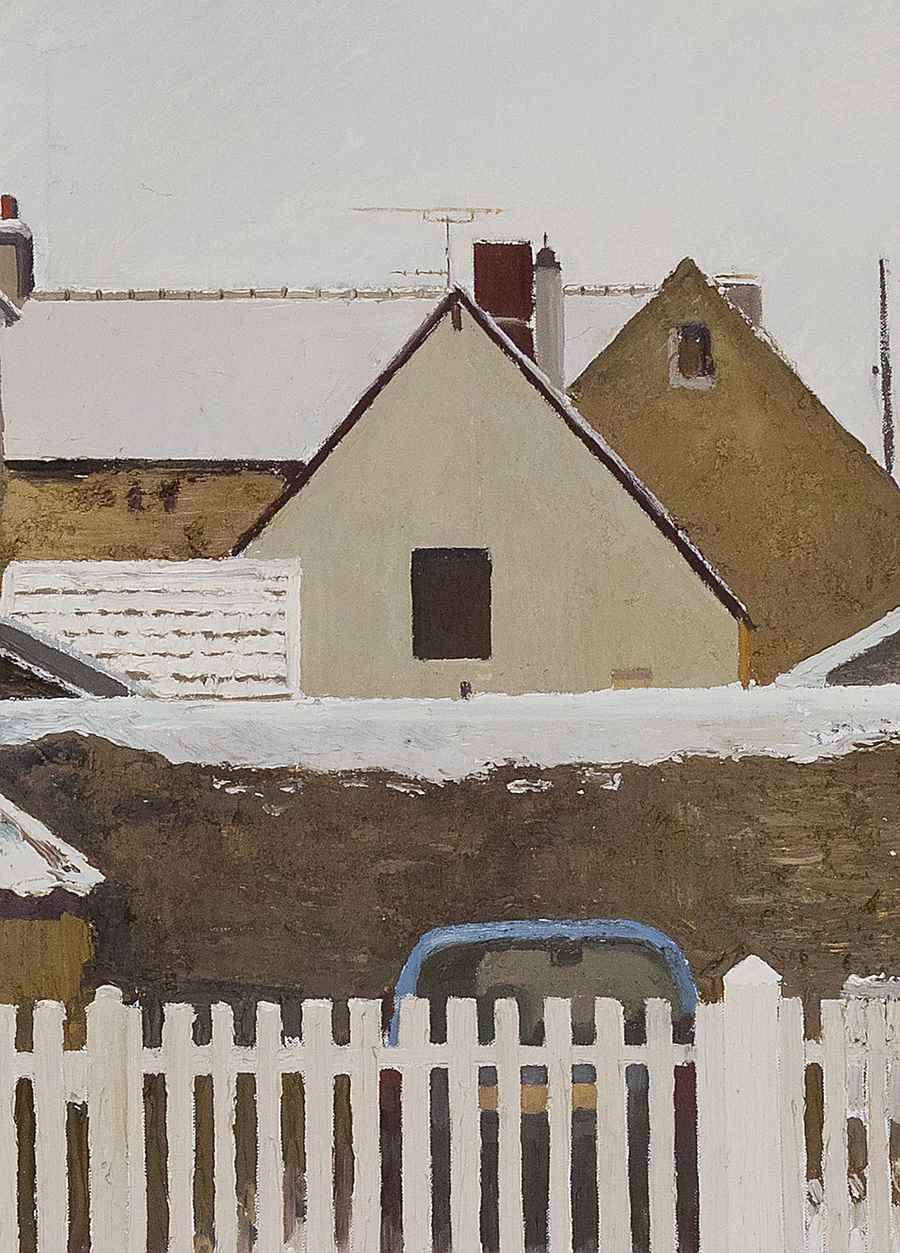 Arromanches - Neige Auto Bleu - Hugues dit Pomié Pissarro (b. 1935 - )