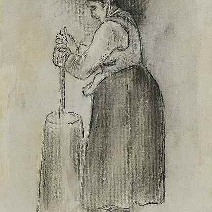 Paysanne Barattant - Camille Pissarro (1830 - 1903)