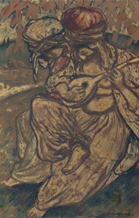 Georges Manzana Pissarro - Femme à la mandoline