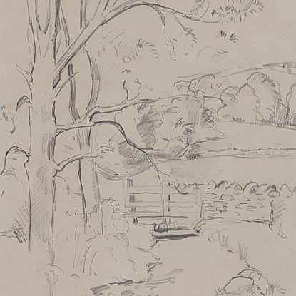 Landscape with Gate - Orovida Pissarro (1893 - 1968)